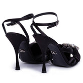 Dolce & Gabbana Black Goatskin Sandal